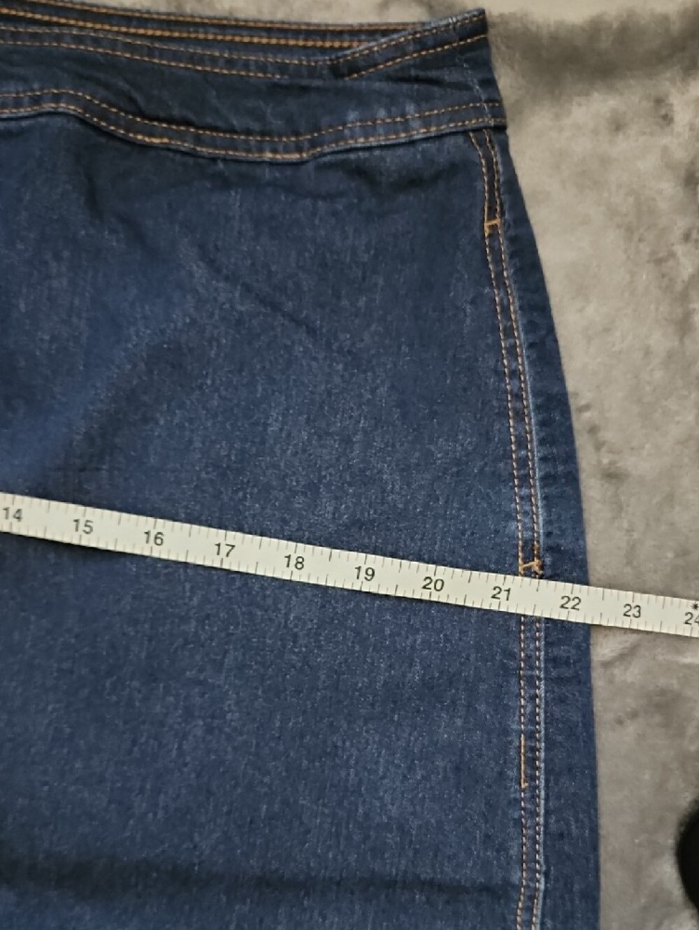 Style & Co. Button-Front Denim A-Line Skirt in Blue - Picture 6 of 10